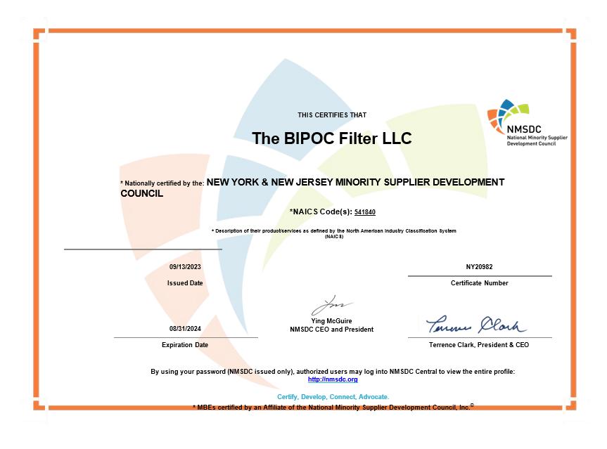 National Minority Supplier Development Council Certificate